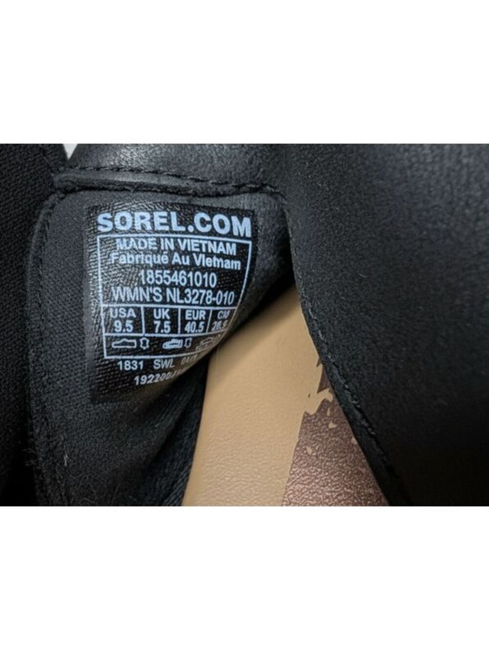 Sorel Ella Black Leather Mule Slides Size 9.5 - Picture 6 of 6